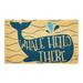 Blue Beige "WHALE HELLO THERE" ed Rectangular Doormat 30" x 18"