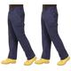 Twin Pack - Endurance Mens Cargo Combat Work Trouser with Knee Pad Pockets and Reinforced Seams (36T, Navy)