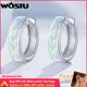 WOSTU – boucles d'oreilles rondes en argent Sterling 100% pour femmes en forme de cercle avec Clip