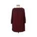 One Clothing Casual Dress - Shift: Burgundy Solid Dresses - Women's Size Small