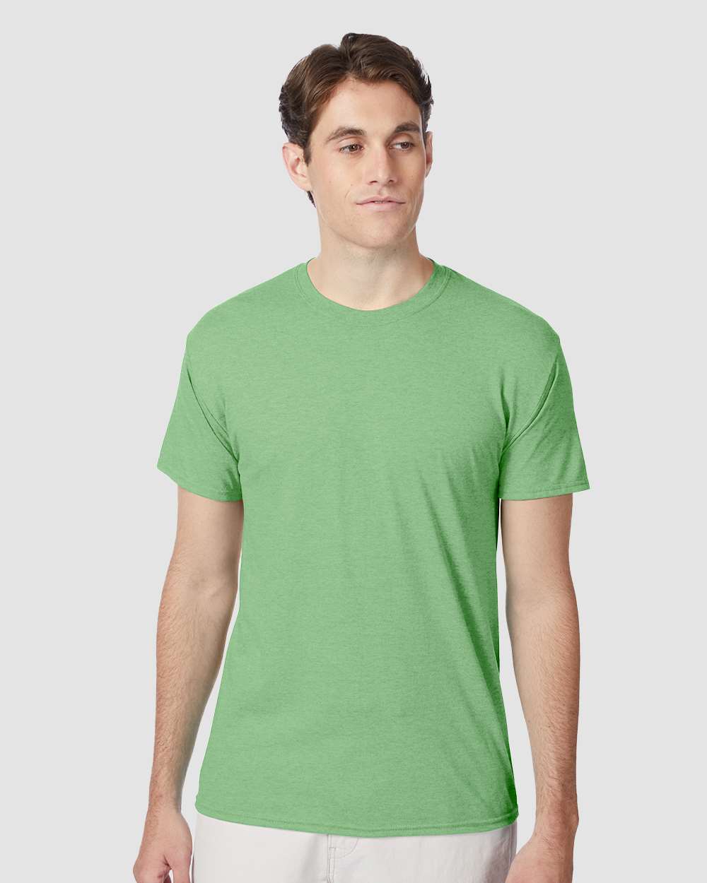 Hanes 42TB Adult Perfect-T Triblend T-Shirt in True Green Heather size Medium