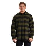 Burnside B8210 Men's Plaid Flannel Shirt in Army/Black size Large 8210