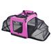 Pink 'Hounda Accordion' Metal Framed Soft-Folding Collapsible Expandable Dog Crate, 22.8" L X 15.7" W X 15.7" H, Small
