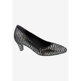 Wide Width Women's Karat Pump by Ros Hommerson in Silver Croco Leather (Size 7 W)