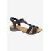 Wide Width Women's Mackenzie Sandal by Ros Hommerson in Black Stretch (Size 10 1/2 W)