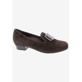 Wide Width Women's Treasure Loafer by Ros Hommerson in Brown Suede (Size 8 1/2 W)