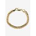 Men's Big & Tall Curb-Link Bracelet by PalmBeach Jewelry in Gold Tone