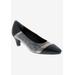 Wide Width Women's Kiwi Pump by Ros Hommerson in Black Pewter Lizard (Size 10 W)