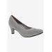 Wide Width Women's Kitty Pump by Ros Hommerson in Light Grey Lurex (Size 6 1/2 W)