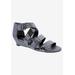 Wide Width Women's Voluptuous Sandal by Ros Hommerson in Pewter Leather (Size 7 1/2 W)