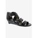 Wide Width Women's Voluptuous Sandal by Ros Hommerson in Black Leather (Size 7 1/2 W)