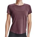 Under Armour Women's Streaker Short-Sleeve T-Shirt , Ash Plum (554)/Reflective , Large