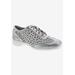 Women's Sealed Slip On Sneaker by Ros Hommerson in White Silver Leather (Size 6 1/2 M)