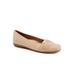 Wide Width Women's Samantha Ballet Flat by Trotters in Nude Gem (Size 7 1/2 W)