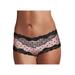 Plus Size Women's Cheeky Lace Hipster by Maidenform in Pearl Blush Black (Size 5)