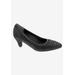 Wide Width Women's Karat Pump by Ros Hommerson in Black Croco Leather (Size 11 1/2 W)