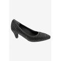 Women's Karat Pump by Ros Hommerson in Black Croco Leather (Size 7 M)