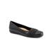 Wide Width Women's Samantha Ballet Flat by Trotters in Black Gem (Size 10 W)