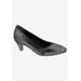 Wide Width Women's Karat Pump by Ros Hommerson in Silver Croco Leather (Size 7 1/2 W)