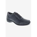 Wide Width Women's Stroll Along Oxford Flat by Ros Hommerson in Black Leather (Size 7 1/2 W)