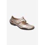 Wide Width Women's Chelsea Mary Jane Flat by Ros Hommerson in Pewter (Size 8 1/2 W)