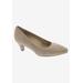 Wide Width Women's Karat Pump by Ros Hommerson in Nude Croco Leather (Size 8 1/2 W)