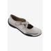 Women's Cozy Cross-Strap Flat by Ros Hommerson in Pewter Leather (Size 8 1/2 M)