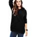 Plus Size Women's Hooded Pullover Shaker Sweater by Woman Within in Black (Size 5X)