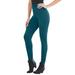 Plus Size Women's Fleece-Lined Legging by Roaman's in Midnight Teal (Size L)