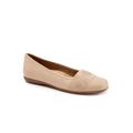 Wide Width Women's Samantha Ballet Flat by Trotters in Nude Gem (Size 11 W)