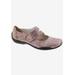 Wide Width Women's Chelsea Mary Jane Flat by Ros Hommerson in Watercolor Iridescent Leather (Size 9 W)