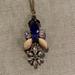 J. Crew Jewelry | J. Crew Blue Crystal Pendant Necklace | Color: Blue/Gold | Size: Os