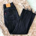 Levi's Jeans | Levi’s 501 Distressed Cropped Jeans | Color: Black | Size: 25