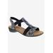 Wide Width Women's Mackenzie Sandal by Ros Hommerson in Black Multi Stretch (Size 9 1/2 W)