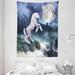 East Urban Home Polyester Unicorn Tapestry Polyester in Gray | 80 H x 60 W in | Wayfair AC9AF03638F6458ABBB6E74532E2C891