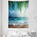 East Urban Home Polyester Tropic Sea Tapestry Polyester in Gray/Green/Blue | 80 H x 60 W in | Wayfair 0C6A53F84AF24F65B557F67903925F27