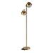 Globe Electric Company Miles 61" Matte Brass 2-Light Floor Lamp w/ In-Line On/Off Foot Switch Metal in Brown | 60.3 H x 21.3 W x 21.3 D in | Wayfair