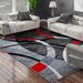 White 47 W in Area Rug - Orren Ellis Cobbett Abstract Gray/Black Area Rug Polypropylene | Wayfair 8D18DE8D4D824E3EBB293CEF5522B665