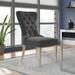 Rosdorf Park Rosado Tufted Velvet Side Chair Upholstered/Velvet in Gray | 39.5 H x 21.5 W x 27 D in | Wayfair 93BBE740B9B24A02B07B069AC2380D59