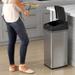 iTouchless Deodorizer Automatic Touchless 13 Gallon Motion Sensor Trash Can in Gray | 35.8 H x 10.8 W x 12.8 D in | Wayfair DZT13P