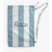 The Holiday Aisle® Peace on a Stripe Christmas Laundry Bag Fabric in Gray/White/Blue | 36 H in | Wayfair 56A0E5DA8E6847B4A334D98BA308F014