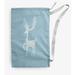 The Holiday Aisle® Cool Dude Holiday Reindeer Christmas Laundry Bag Fabric in White/Blue | 36 H in | Wayfair 03FC7EA6C19A40C38B931734FD5ADF66