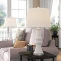 Lark Manor™ Fiskeville 26" Ivory Table Lamp Set Ceramic/Fabric in White | 26 H x 14 W x 14 D in | Wayfair B20A74C44A70412C9263891B8FAE557B