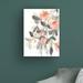 Winston Porter Sheer Blossoms I by June Erica Vess - Wrapped Canvas Painting Canvas in Brown/Gray/Pink | 19 H x 14 W x 2 D in | Wayfair