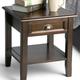 Lark Manor™ Northview Solid Wood End Table w/ Storage Wood in Green/Brown | 20 H x 18 W x 18 D in | Wayfair 66BE0B8339104F34B24037EDF5CE3204
