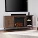 Darby Home Co Norcott Media Storage Electric Fireplace Wood in Brown | Wayfair 4C6FCD2596094381A114069B89FB3B5D