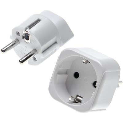 2x Reisestecker Adapter Typ j, sn 441011 (Euro-Stecker / Schweizer-Stecker auf Euro-Buchse /