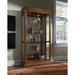 Golden Oak Two-way Sliding Door Curio Cabinet