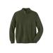 Men's Big & Tall Henley Shaker Sweater by KingSize in Olive (Size L)