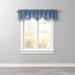 BH Studio Sheer Voile Layered Valance by BH Studio in Smoke Blue Window Curtain